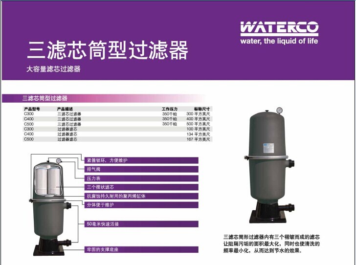 運水高-三濾芯筒型過濾器